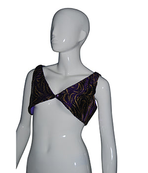 Purple tops short sleeveless jacket